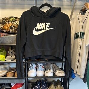 Nike Black Hoodie with White Logo